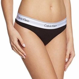 Calvin Klein Damen MODERN COTTON - THONG String, Schwarz (Black 001), S - 1