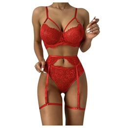 Sexy Lingerie Woman Frau Sexy Unterwäsche Negligee Teddy Pyjama Nachtkleid Babydoll Lingerie Schlafanzug Rückenfrei Strapsen Reizwäsche Dessous Nachtwäsche - 1